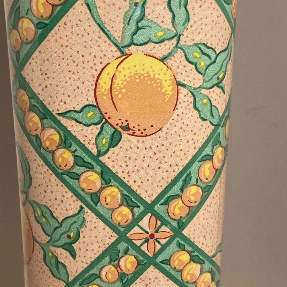 Vintage Magic Cover roll vinyl contact paper peaches pink argyle vinyl paper